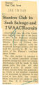 Stanton club to seek salvage and 2 WAAC recruits