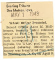 WAAC officer promoted