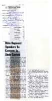 Nine regional speakers to compete in state contest. 