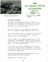 1968 Iowa Conservation Field Days and Plowing Match news release. 