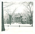 Macbride Hall in winter, the University of Iowa, 1950s?