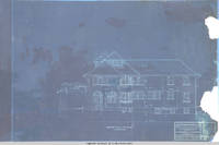 Grey house east elevation blueprint