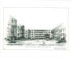 Proposed Physics-Mathematics Building on Pentacrest, The University of Iowa, August 19, 1958