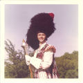 Scottish Highlanders drum major Carolyn Rabe, The University of Iowa, July 1964