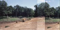 1986 Area excavated for pond