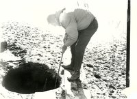 Large hole in ground
