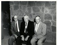 Three men on bench