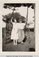 Frank and Marion in front of buggy