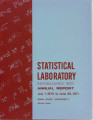 Statistical Laboratory Annual Report, July 1, 1970 to June 30, 1971