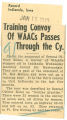 Training convoy of WAACs passes through the Cy.