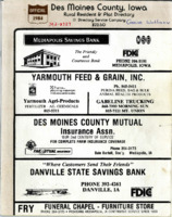 1984 Des Moines County, Iowa Rural Resident & Plat Directory
