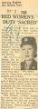 Red women's duty 'sacred'