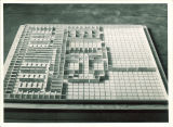 Architectural model of a Main Library floor, the University of Iowa, April 7, 1944