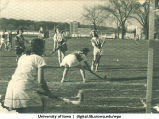 Field hockey game, The University of Iowa, 1940s