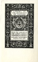 University of Illinois Library of Conte Antonio Cavagna Sangutlandi Di Gualdana Lazelada Di Bereguardo Bookplate