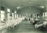 Girls' ward in Children's Hospital, The University of Iowa, January 1921
