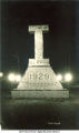 Homecoming corn monument, The University of Iowa, 1929