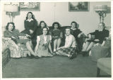 Sorority women with house mother, The University of Iowa, 1950s