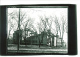 Rear entrance of University Hospital in winter, the University of Iowa, 1903