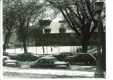 Tennis courts outside Old Armory, The University of Iowa, 1948