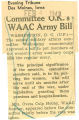 Committee O.K.s WAAC army bill