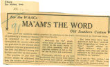 For the WAACs Ma'am's the word