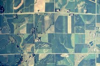 Aerial views of Cherokee County farmland.