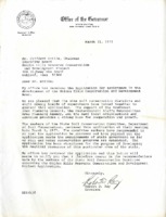 0147. Letter from Governor Robert Ray to Clifford Stille, Chairman of the Executive Board of the Golden Hills Resource Conservation and Development Project - 1977