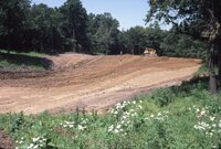 1986 Area excavated for pond