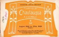 1920 Fairfield Chautauqua program