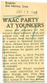 WAAC party at Younkers