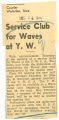 Service club for Waves at Y.W.