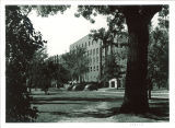 Field House with cars parked, the University of Iowa, 1950