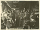 Demonstration in Blacksmithing class, 1917