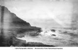 Shore forms are results of wave erosion, Calif., late 1890s or early 1900s