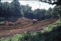 1986 Area excavated for pond