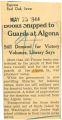 Books shipped to guards at Algona