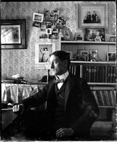 UP564 Ernest Hanson in study, February 1898