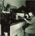Man experiments with electricity, The University of Iowa, 1930s