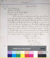 81. Iowa Adj. Gen. Nathaniel Baker to Lincoln recommending appointment of Maj. Edgar Ensign as Captain in U.S. Regular Army