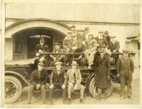 Firemen in front of theatre