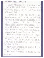 1999 Doc Mantle's daughter, Mary