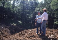 1986 Area excavated for pond