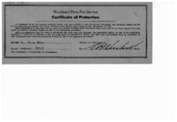 Woodward Farm Fire Services Certificate of Protection