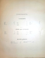 Fremont County Plat Book 1891 Table of Contents