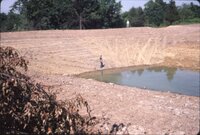1986 Area excavated for pond