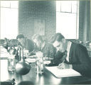 Students working in science lab, The University of Iowa, 1930s?