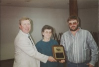 Conservation recognition award given to local farmers. 