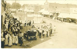 Spectators, band, and circus performers, Lenox, Iowa, 1910s?