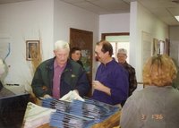 1996  Roger Cling and Bruce Trautman talk at open house